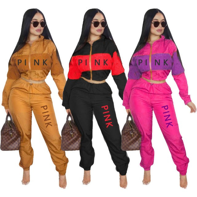 5Sets Bulk Wholesale Women Tracksuits Casual Cropped Baseball Jacket +  Sporty Pants Two Piece Suit Female Streetwear Outfit 9124